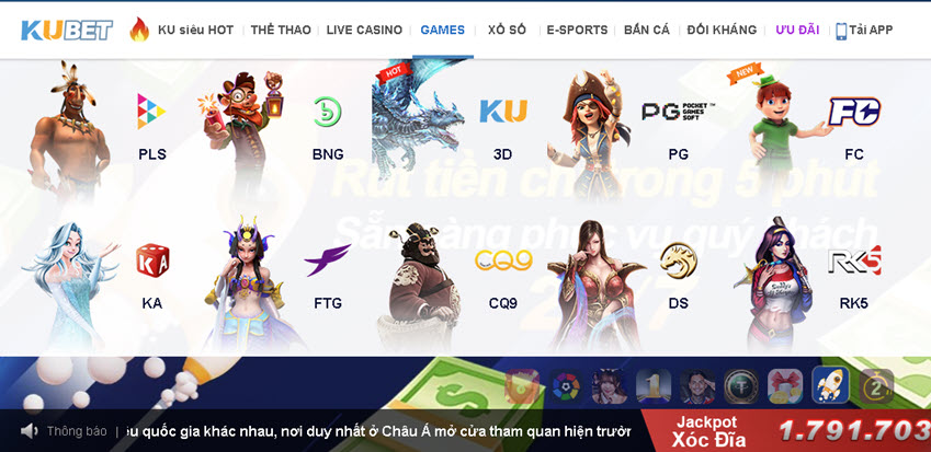 Trò chơi slotgame cực hấp dẫn